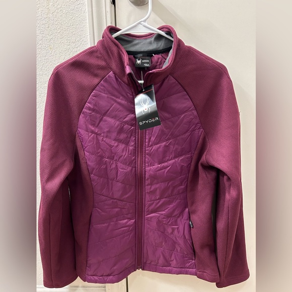 NWT Spyder Nova Mixed Media Zip Jacket - Picture 2 of 10